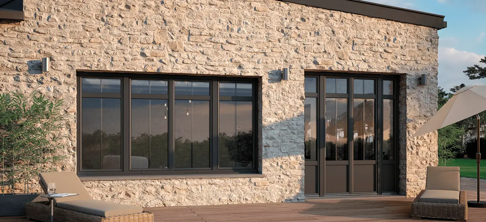 Votre partenaire Arcades et Baies OMBRES ET LUMIERES à Brignais Fabricant installateur de fenêtres, portes et volets bois, pvc, alu